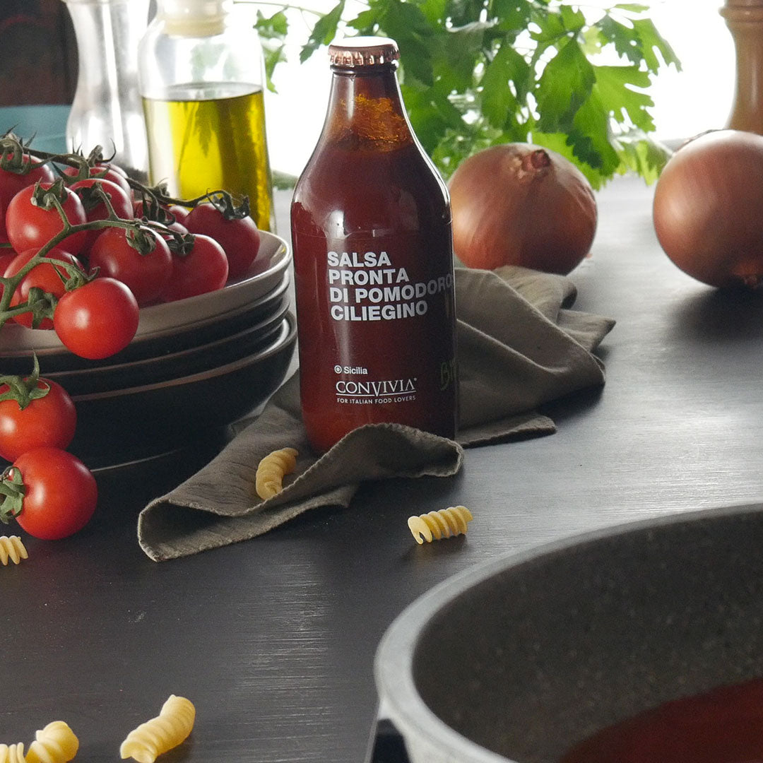 Sauce tomate cerise biologique prête à l'emploi